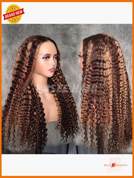 Glueless Wear and Go Deep Wave Lace Front Wig 18 inch HD Lace Pre Plucked